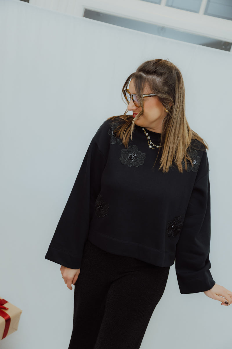 OBJCARLY SWEAT zwart