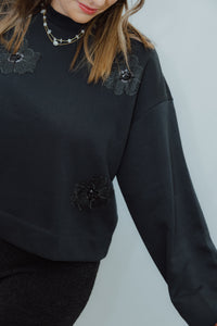 OBJCARLY SWEAT zwart