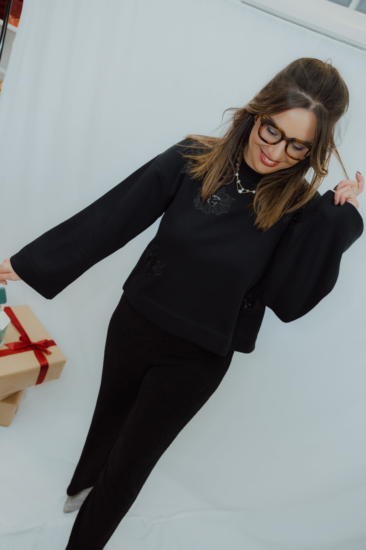 OBJCARLY SWEAT zwart