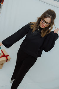 OBJCARLY SWEAT zwart