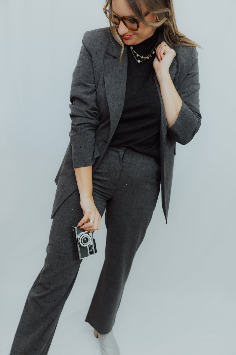 BYDANTA BLAZER d grijs