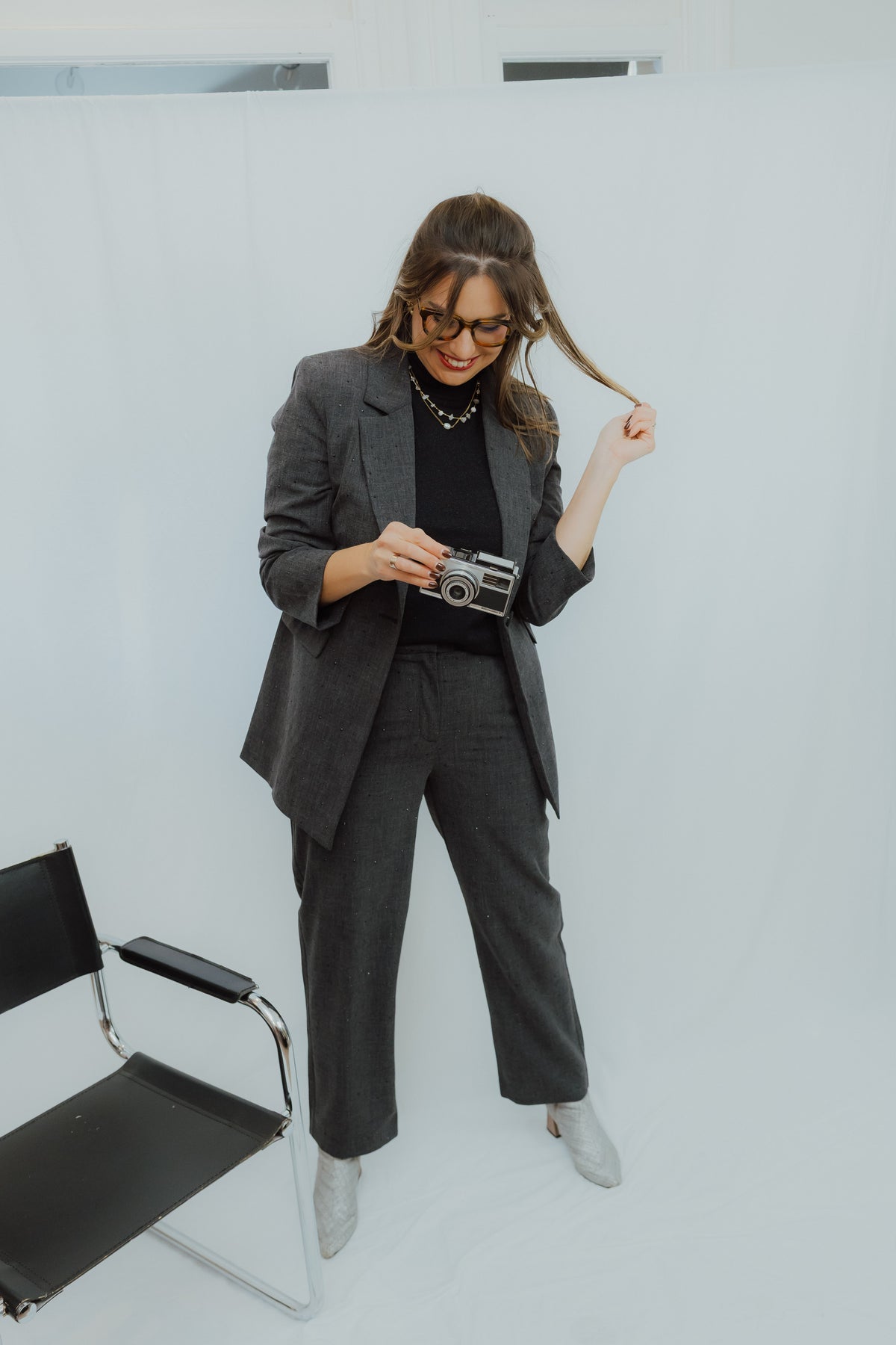 BYDANTA BLAZER d grijs