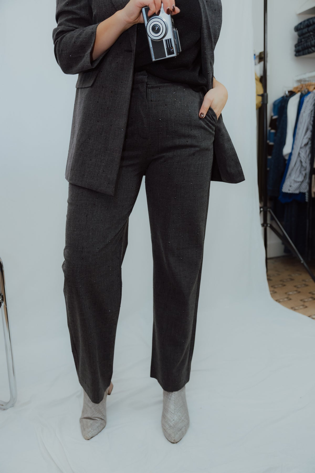 BYDANTA PANTS d grijs