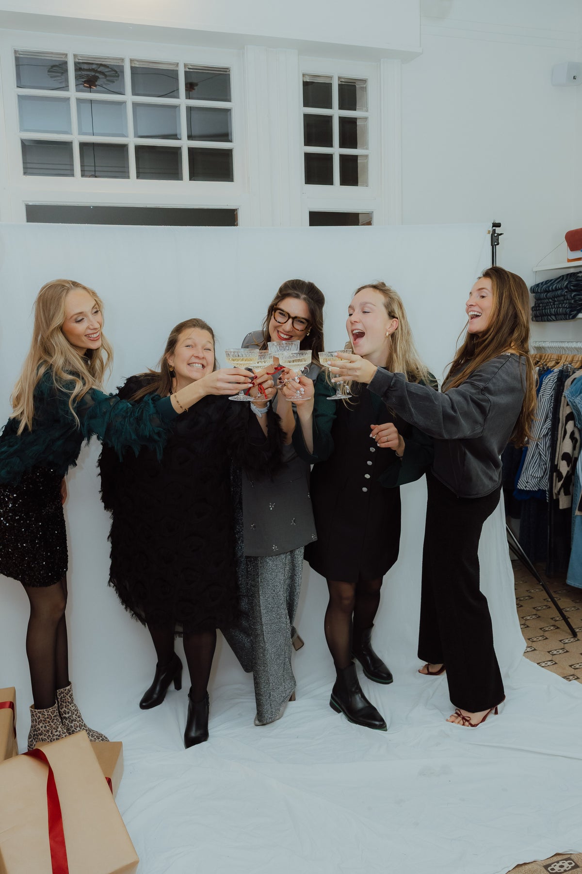 YASDIO LS DRESS zwart