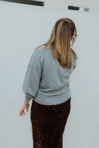 BYOMEA RHINESTONE CARDIGAN grijs