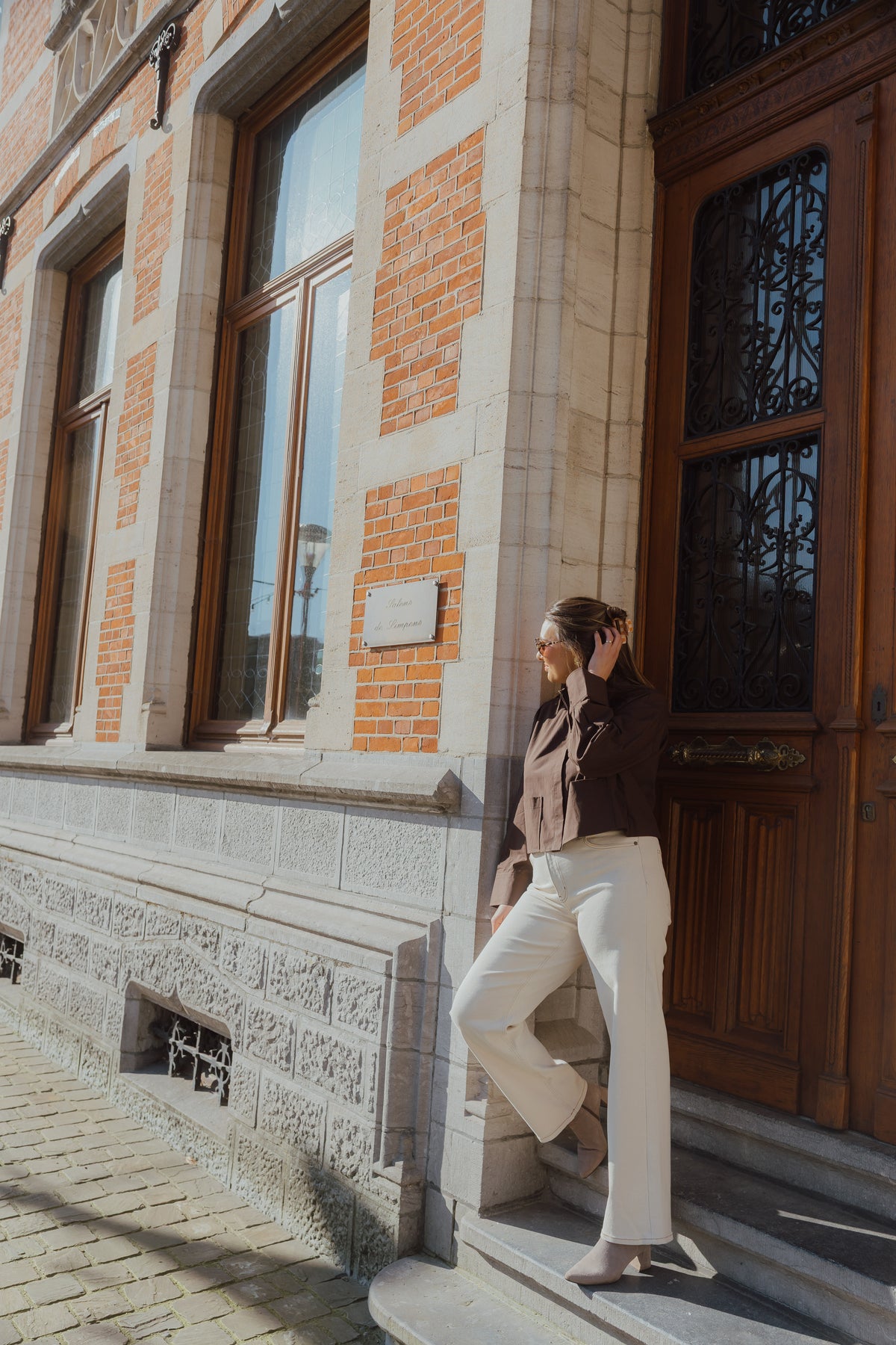 YASROSIE ECRU HW STRAIGHT JEANS ecru