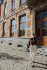 YASROSIE ECRU HW STRAIGHT JEANS ecru