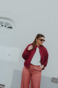 YASFIPA QUILTED JACKET bordeaux