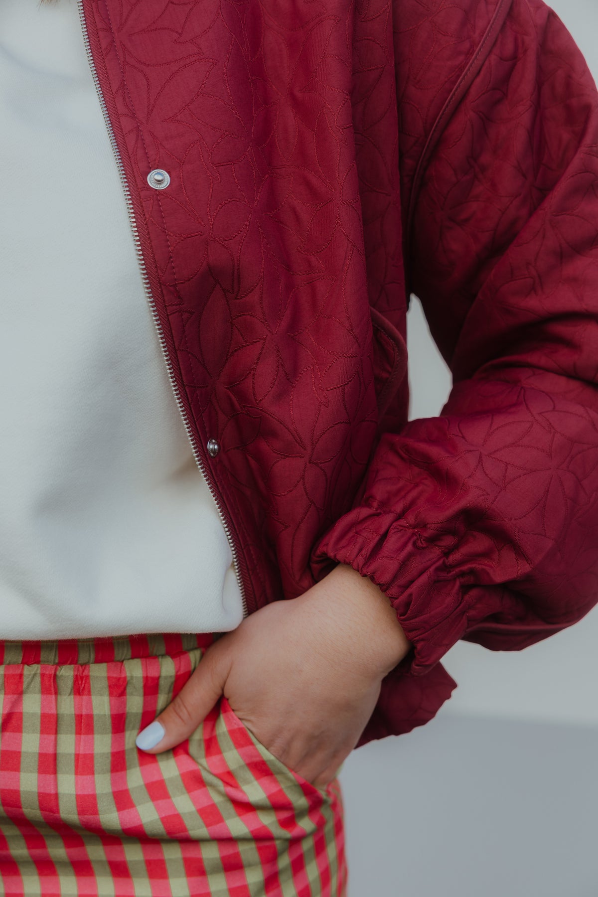 YASFIPA QUILTED JACKET bordeaux