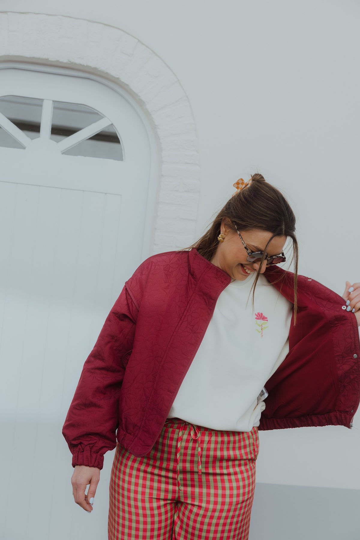 YASFIPA QUILTED JACKET bordeaux