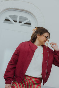 YASFIPA QUILTED JACKET bordeaux