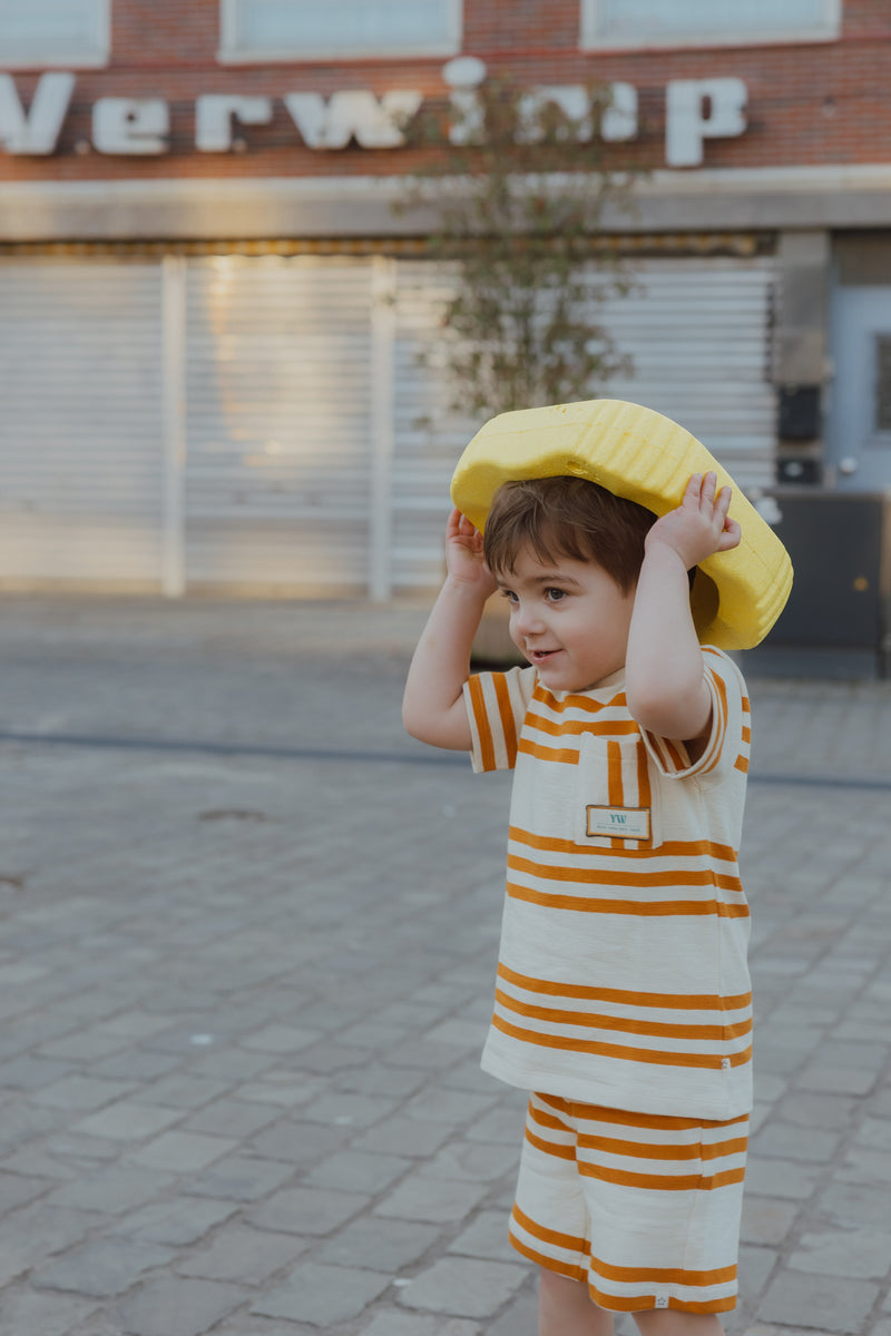 TRIAD STRIPE SHIRT oranje/ecru