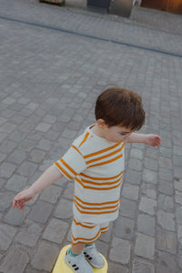 TRIAD STRIPE SHORT oranje/ecru