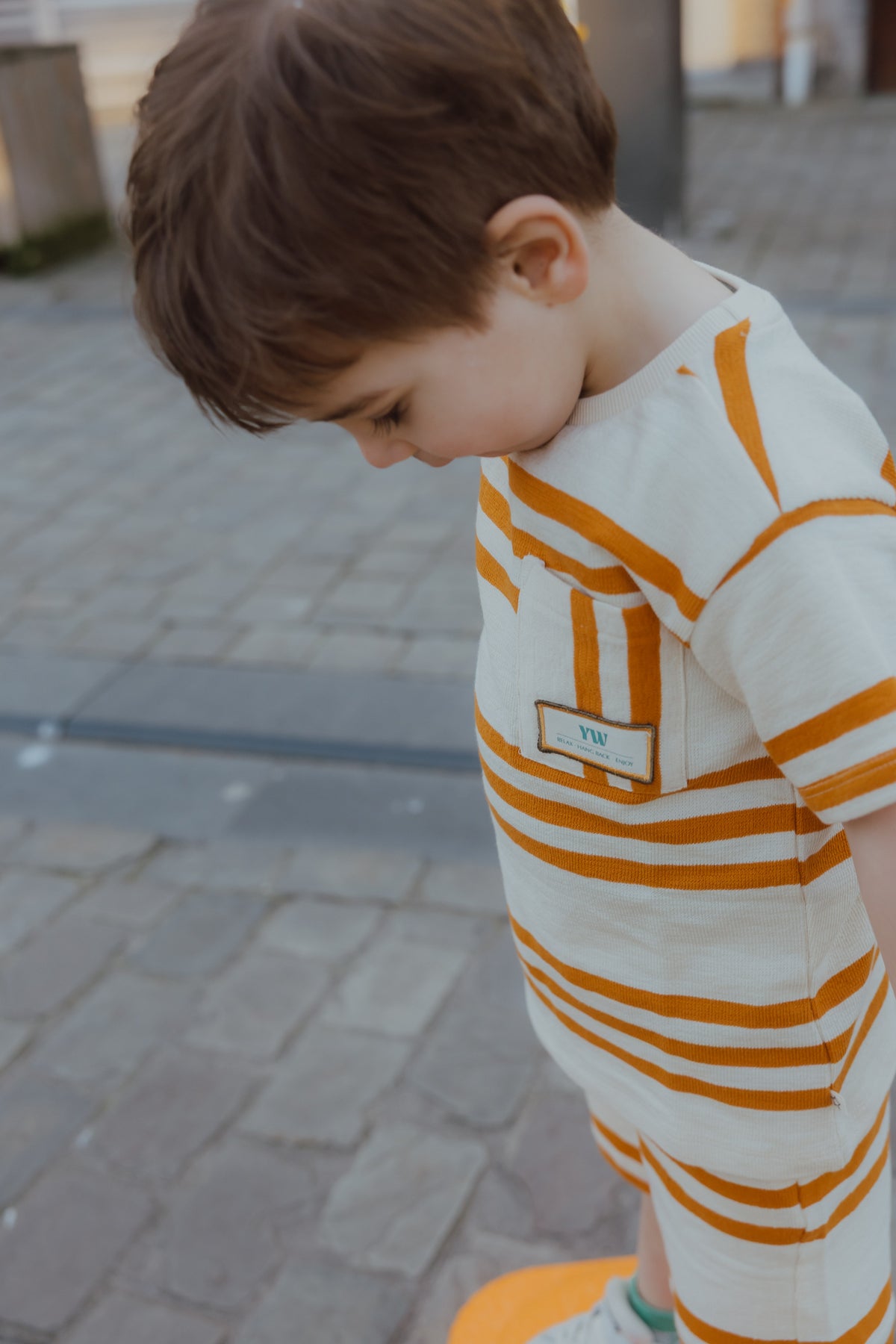 TRIAD STRIPE SHIRT oranje/ecru