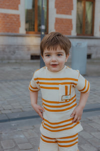 TRIAD STRIPE SHIRT oranje/ecru