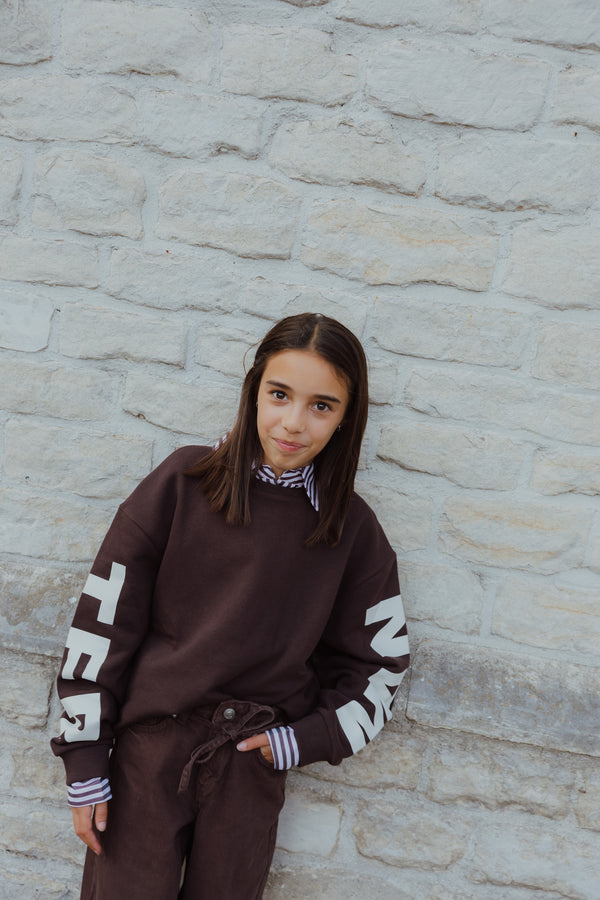 NKFNOKKI LS  SWEAT chocolat