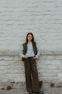 NKFROSE WIDE CORD PANTS 2009 kaki