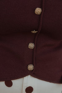 YD KNITTED TOP MELLA bruin