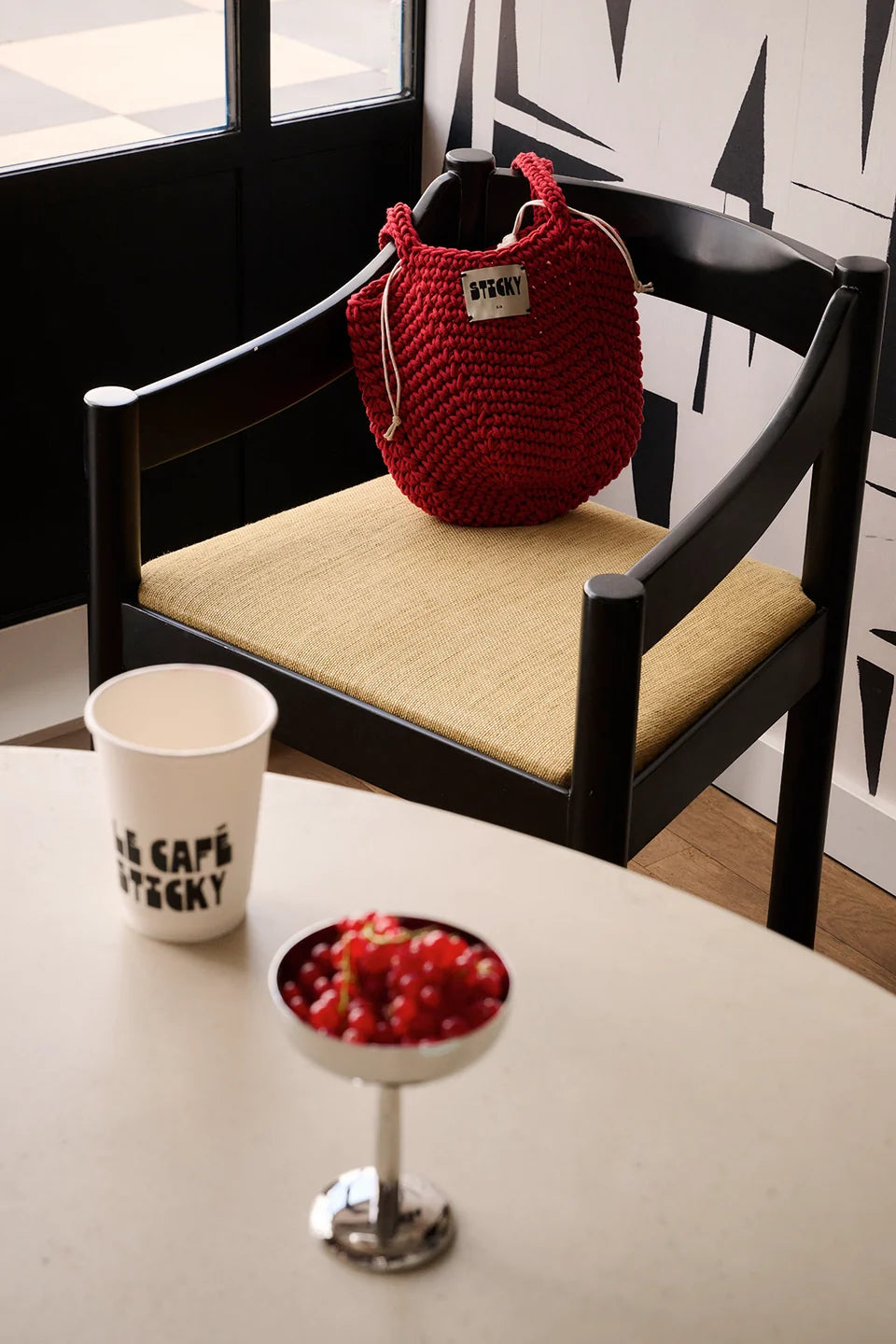 CROCHET BAG rood