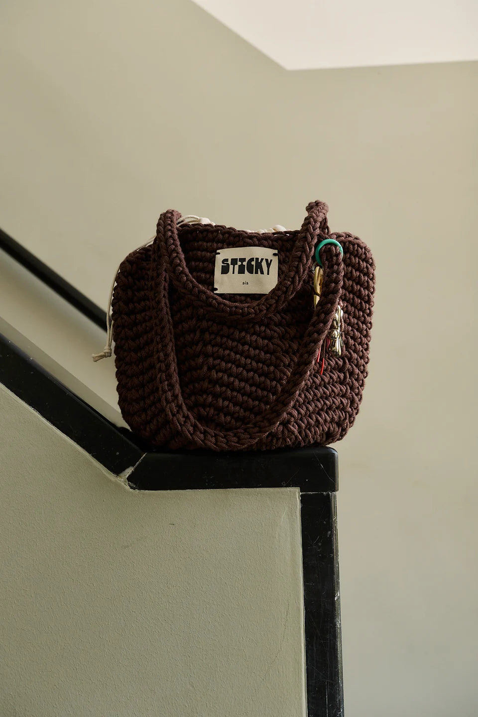 CROCHET BAG bruin