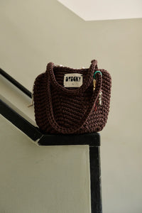 CROCHET BAG bruin