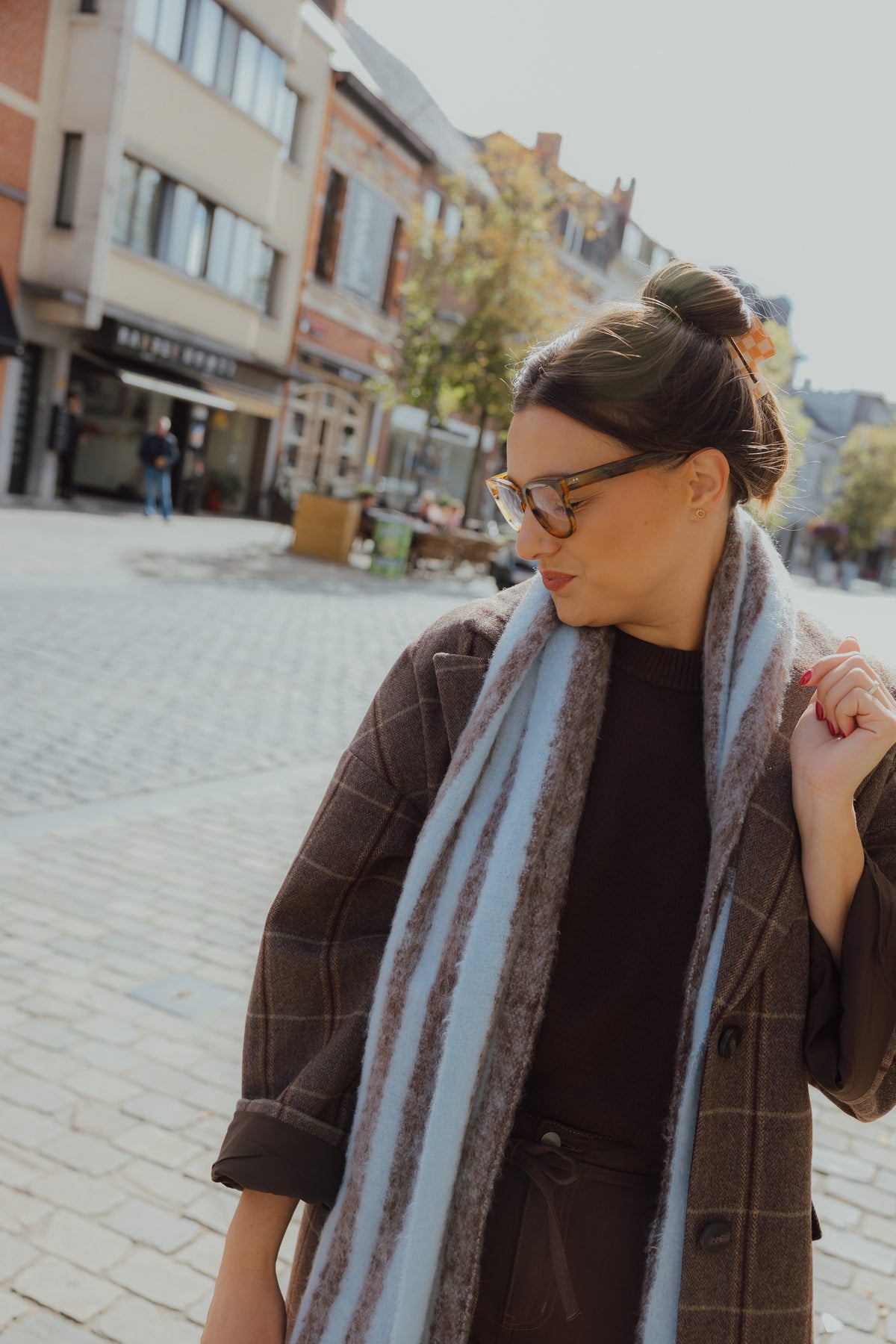IHEMMALU JACKET bruin/ruit