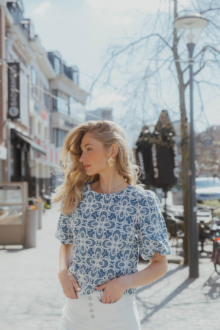 OBJELLA TOP blauw