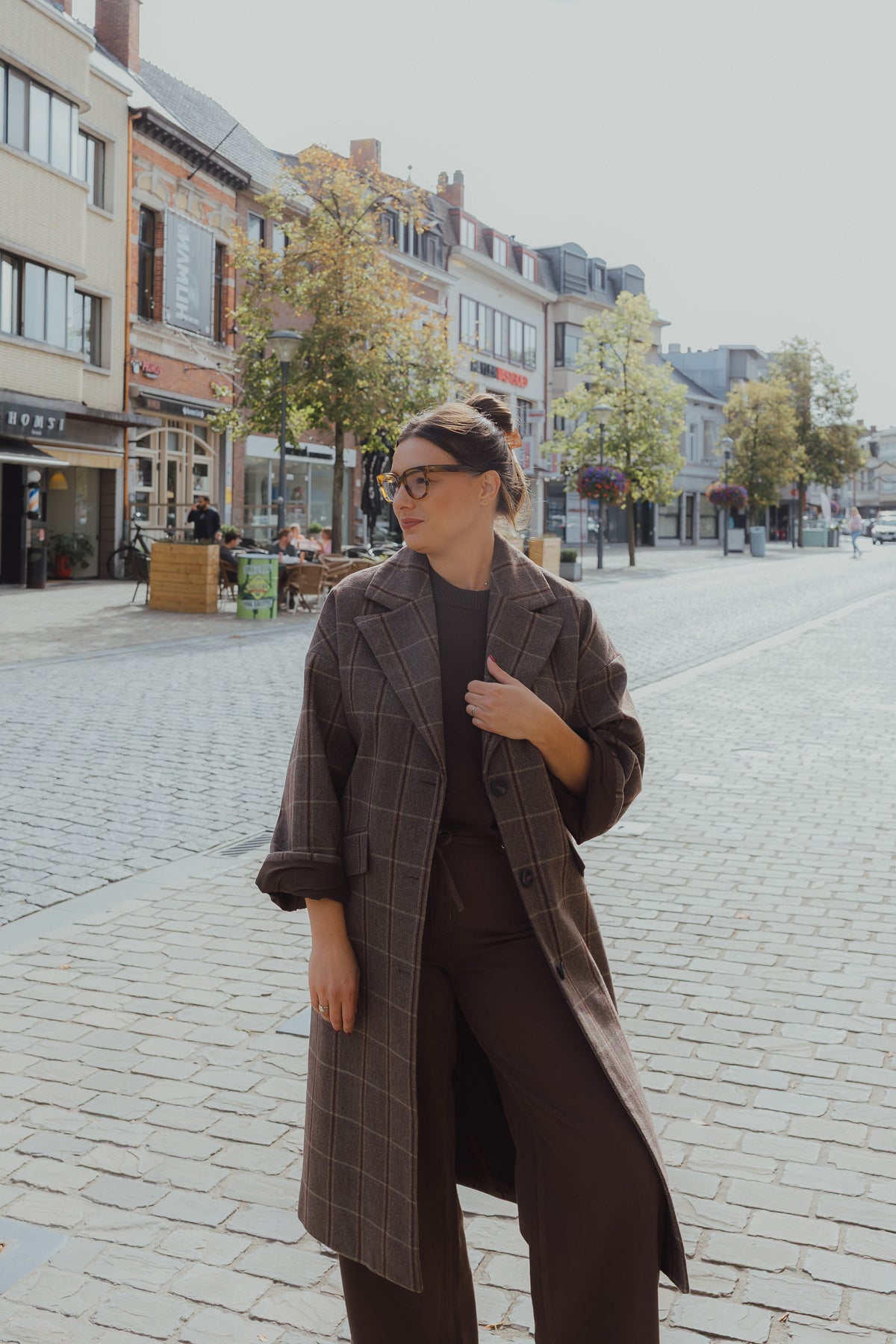 IHEMMALU JACKET bruin/ruit