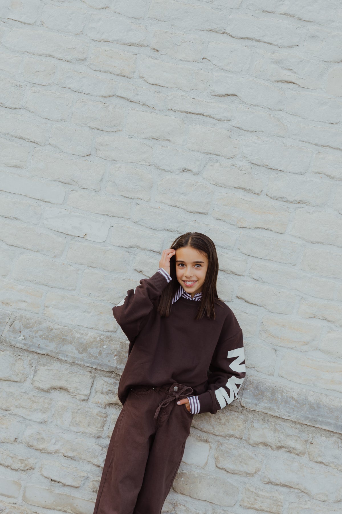NKFNOKKI LS  SWEAT chocolat