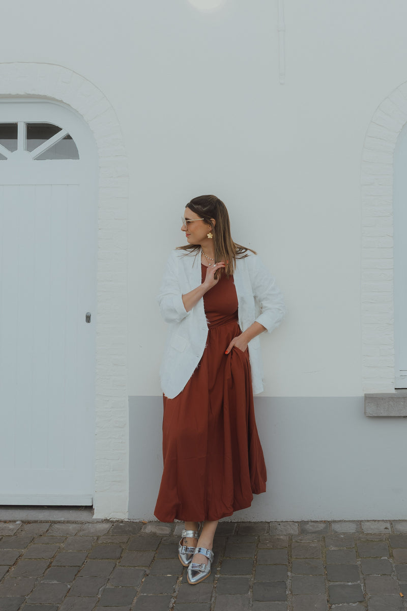 KAKIRSTEN DRESS roest