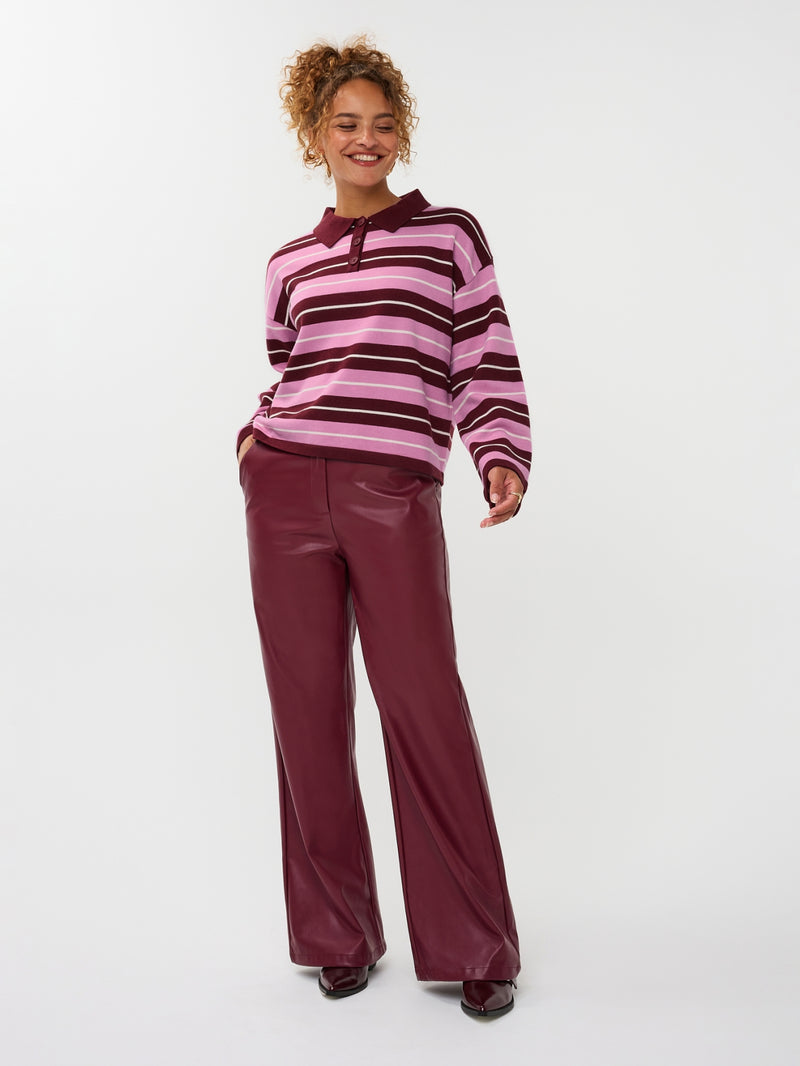 YDKNITTED TOP BALOU bordeaux/roos