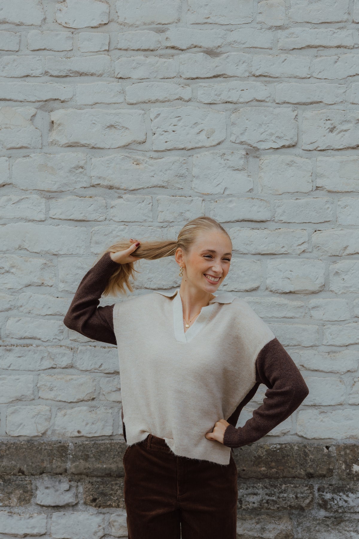 BYMONNA POLO JUMPER beige