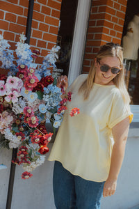 KCMILIA WING BLOUSE geel
