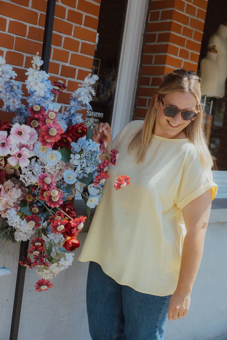 KCMILIA WING BLOUSE geel