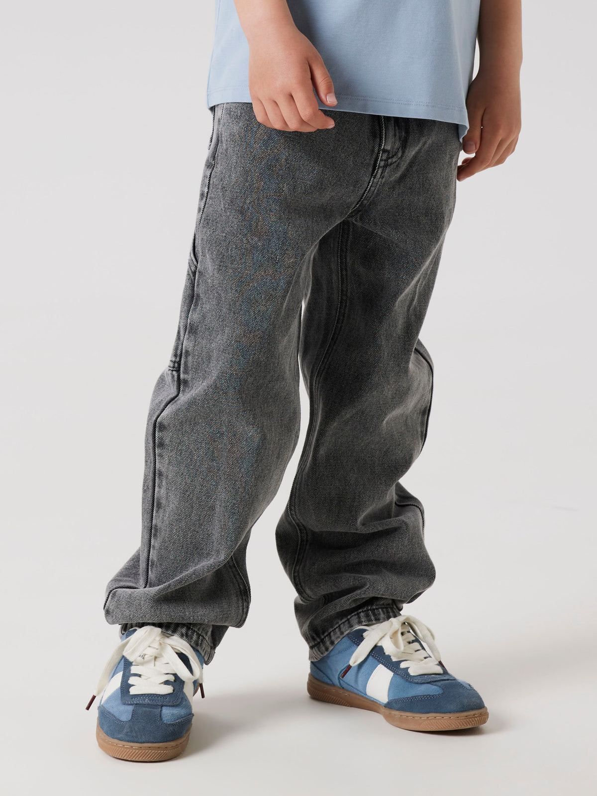 NKMRYAN STRAIGHT CARGO JEANS  4525 grijs