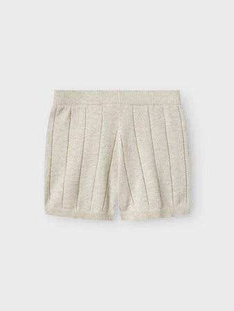 NMFHEYDI KNIT SHORTS beige