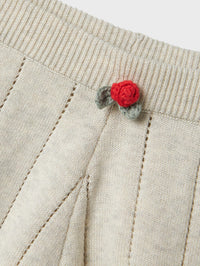 NMFHEYDI KNIT SHORTS beige