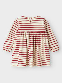 NMFLIMIA DRESS streep rood
