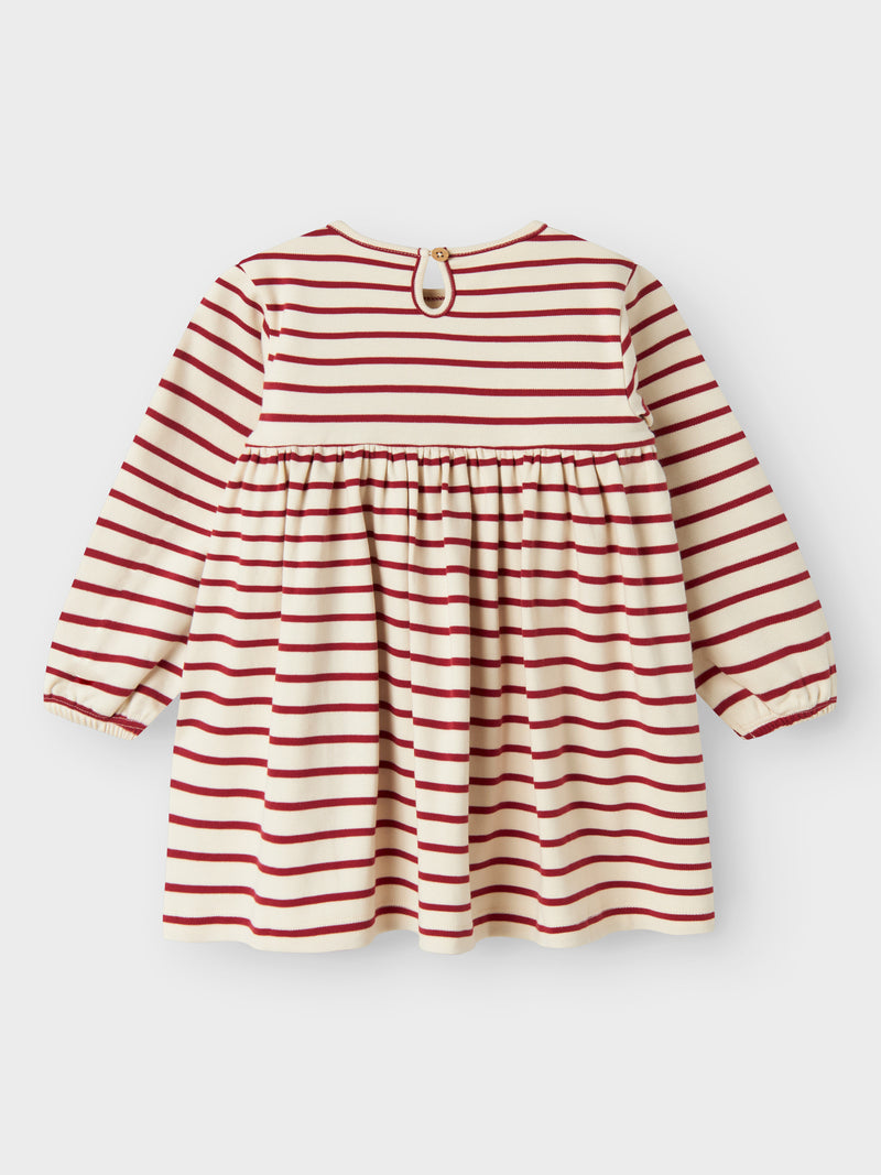 NMFLIMIA DRESS streep rood