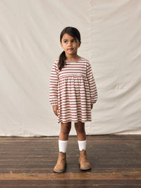 NMFLIMIA DRESS streep rood