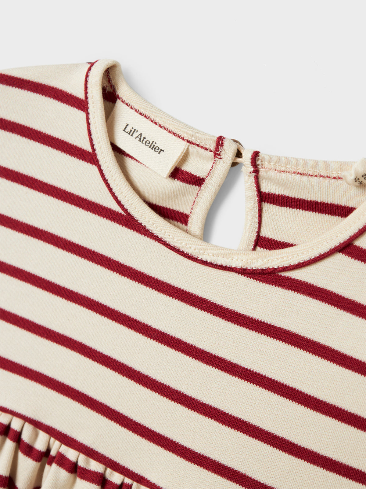 NMFLIMIA DRESS streep rood