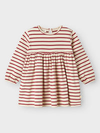 NMFLIMIA DRESS streep rood