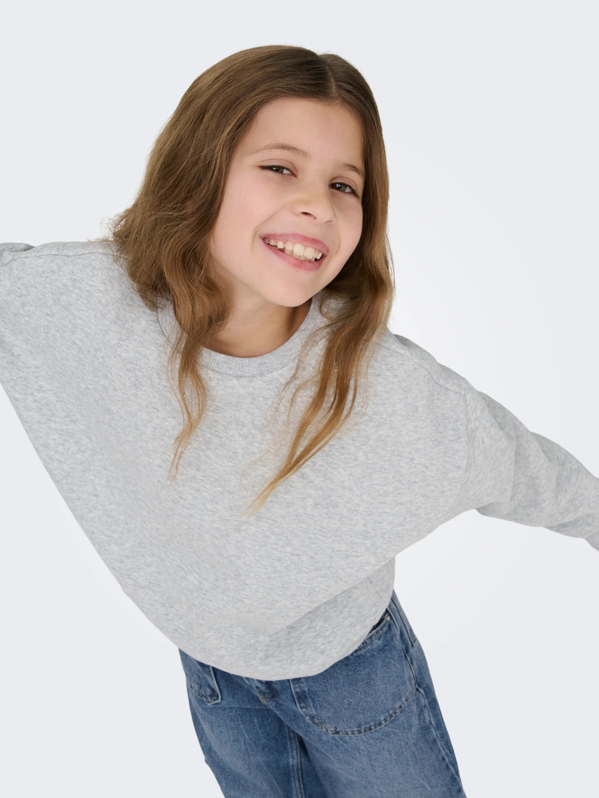 KOGSWEAT CREW OVERSIZE SWEATER grijs