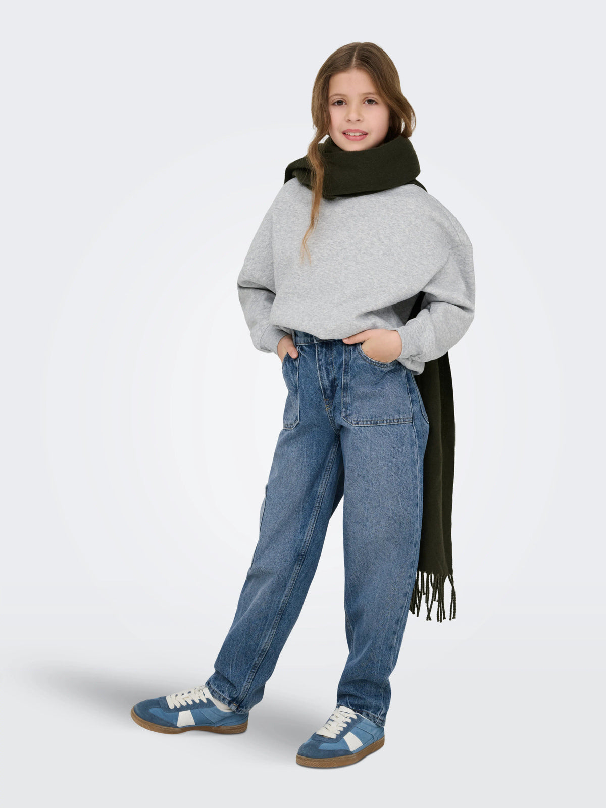 KOGSWEAT CREW OVERSIZE SWEATER grijs