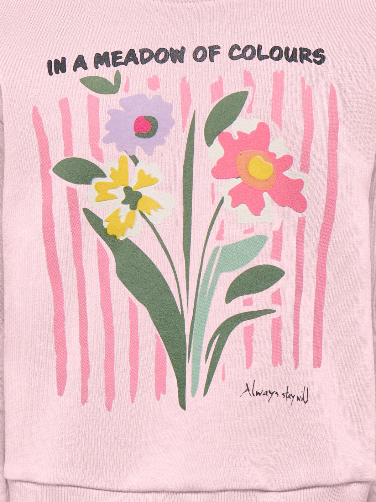 KMGRUTHALINA LIFE PRINTED SWEATER roze