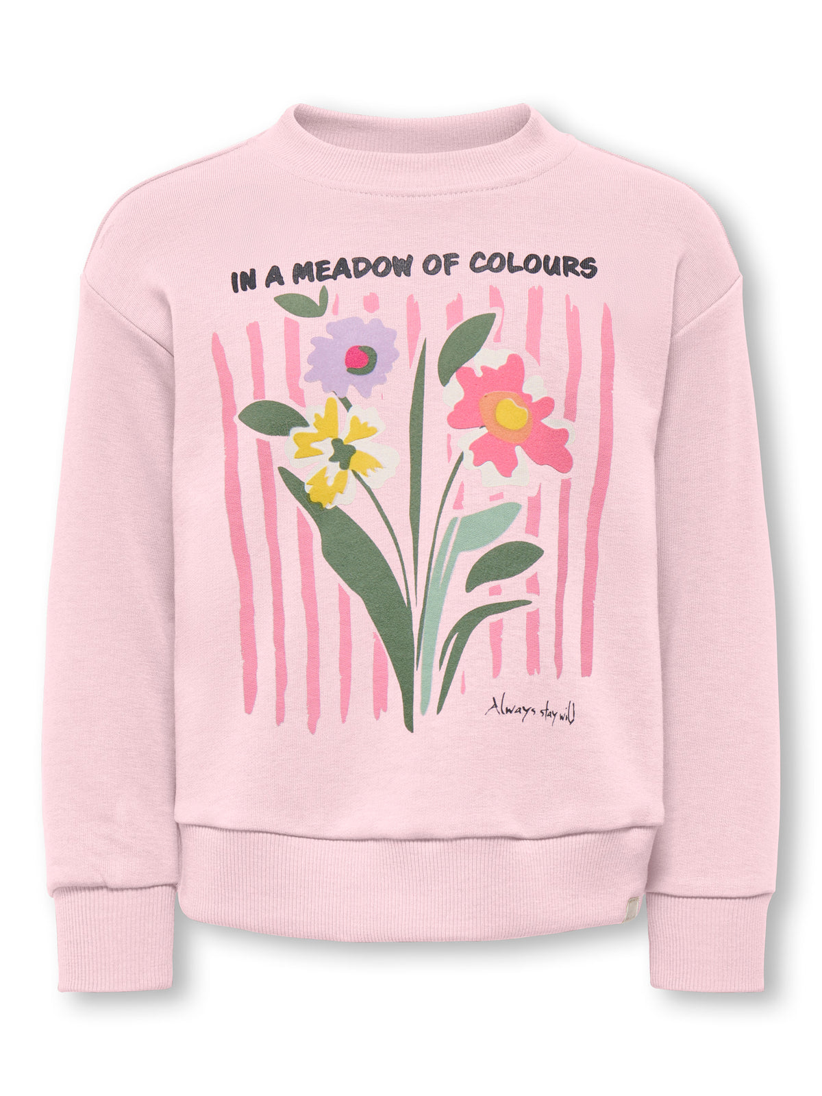 KMGRUTHALINA LIFE PRINTED SWEATER roze