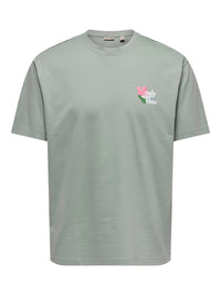 OSJEUPHLORIC LIFE FLOWER TEE groen