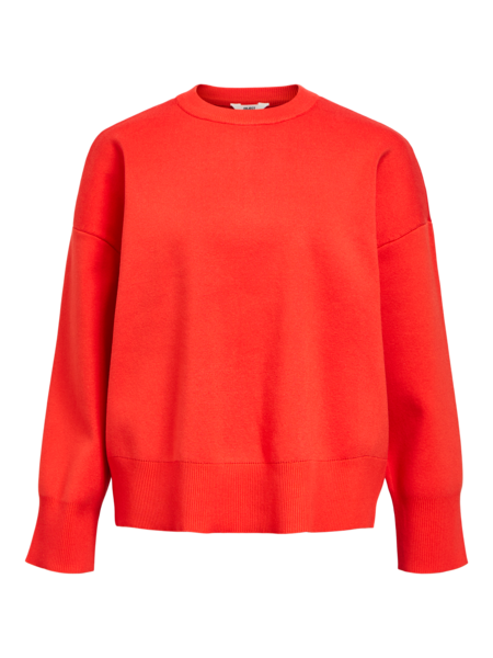 OBJELLY KNIT oranje/rood