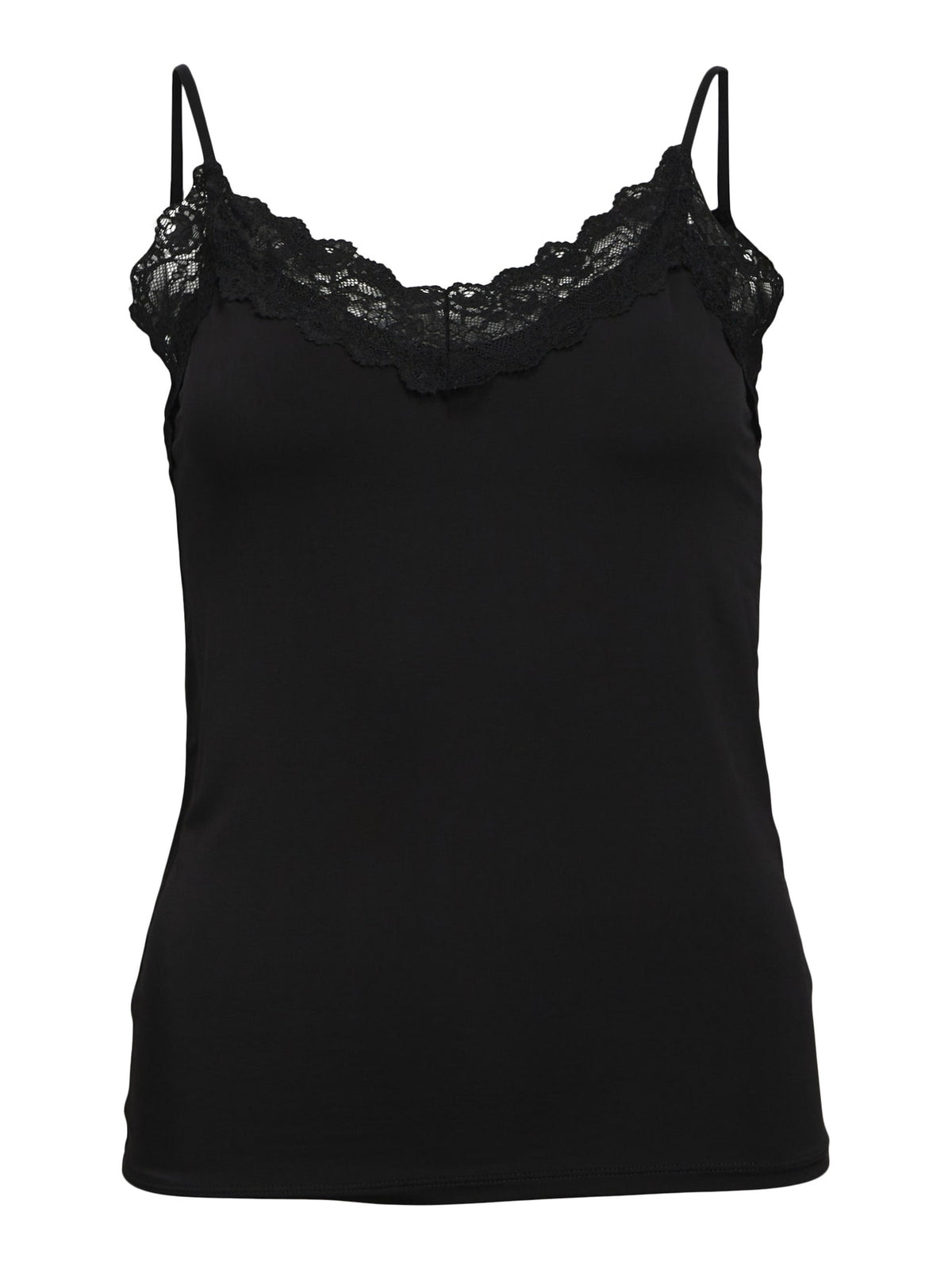 OBJLEENA LACE  TOP zwart