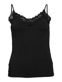 OBJLEENA LACE  TOP zwart